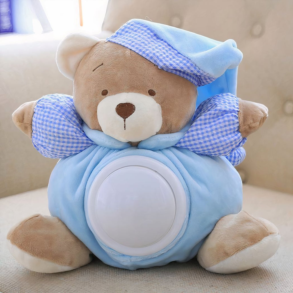 Muzikale beer knuffel met witte ruis 25 cm