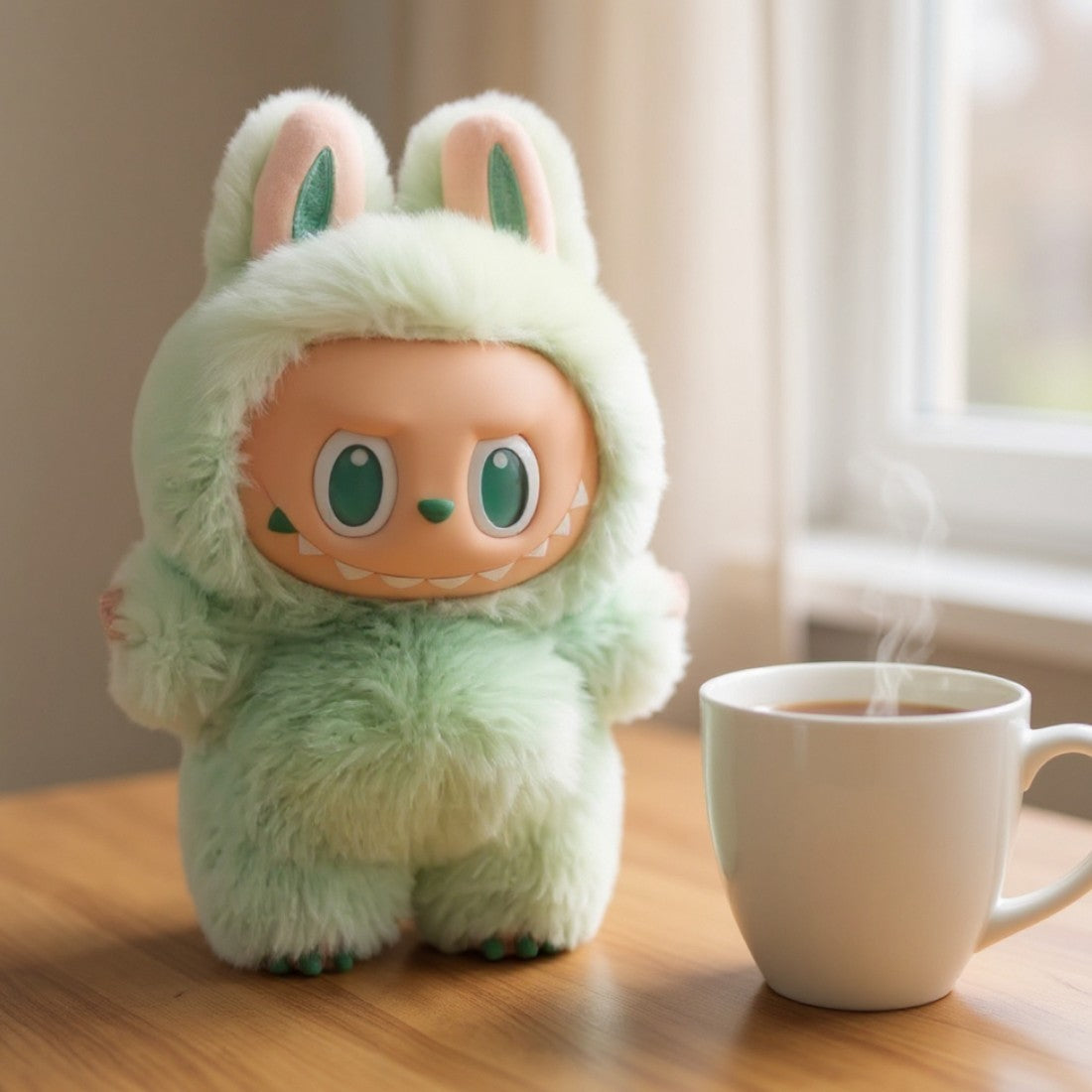 Blind box knuffel type Labubu regenboog (niet officieel)