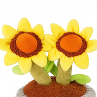 Kawaii knuffel bloemen in terracotta pot