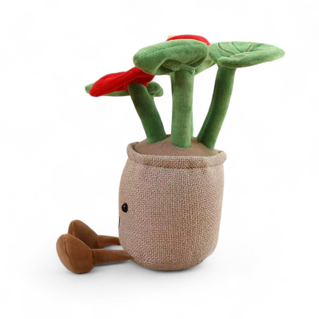 Kawaii plant knuffel lachende maanbloem