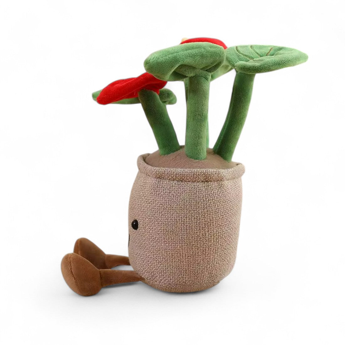 Kawaii plant knuffel lachende maanbloem