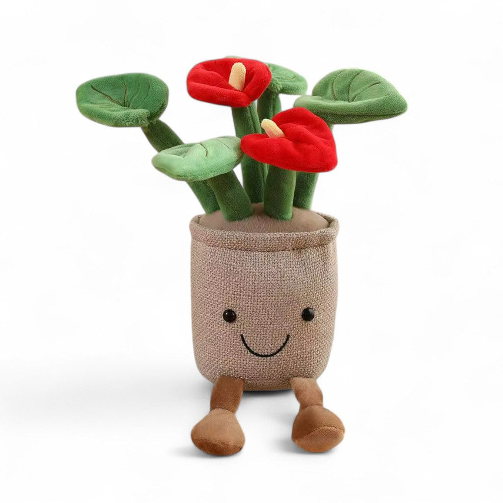 Kawaii plant knuffel lachende maanbloem