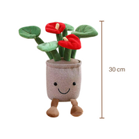 Kawaii plant knuffel lachende maanbloem