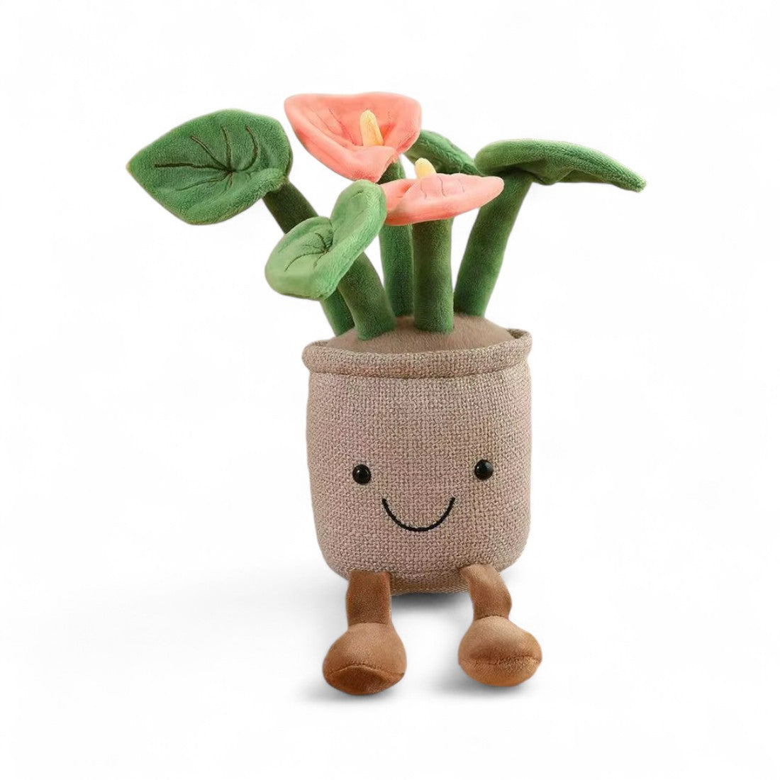 Kawaii plant knuffel lachende maanbloem