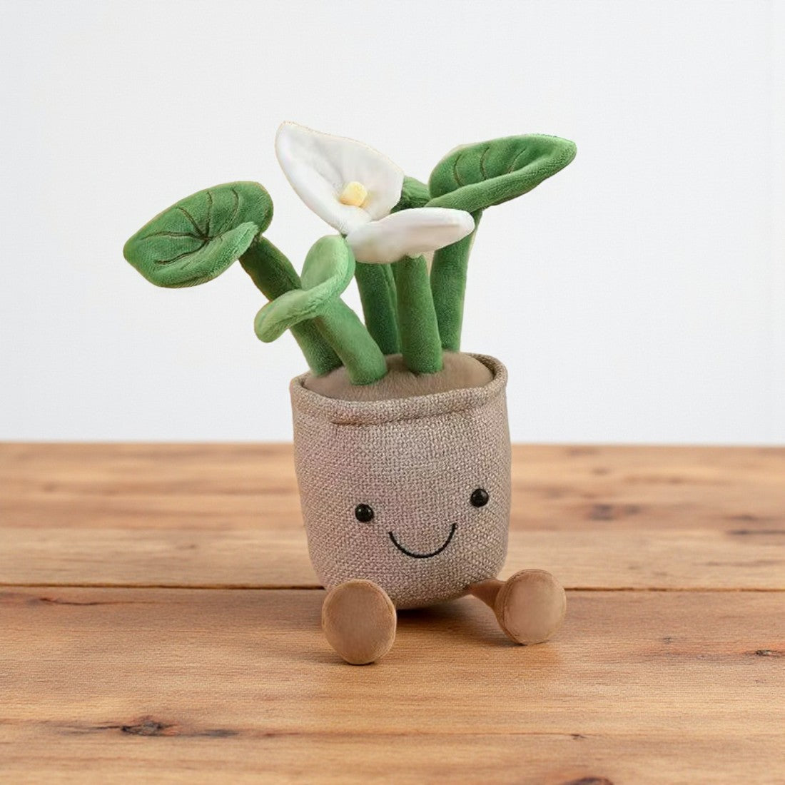 Kawaii plant knuffel lachende maanbloem
