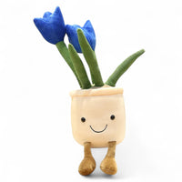 Kawaii plant knuffel tulpen in pot