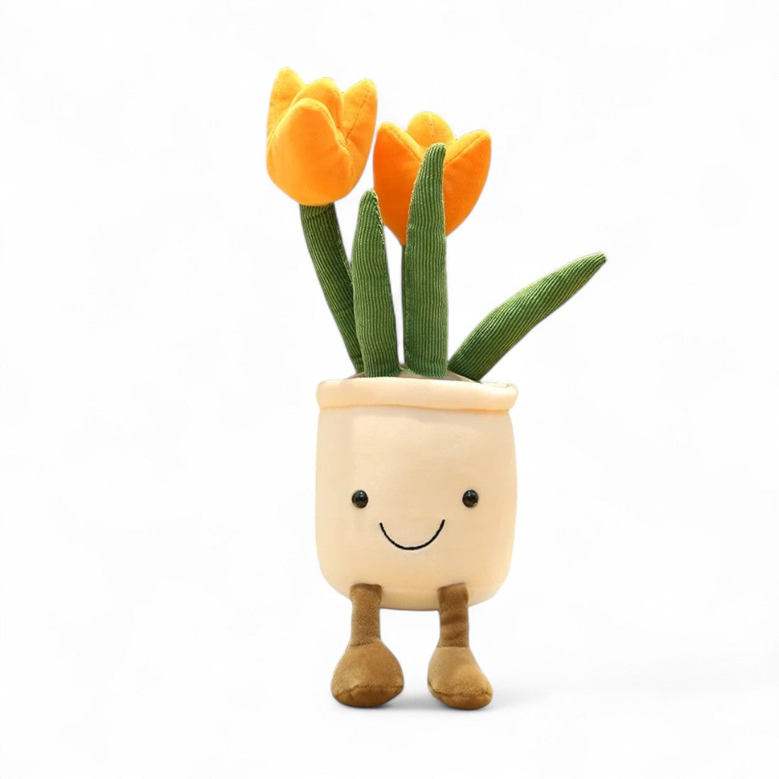 Kawaii plant knuffel tulpen in pot