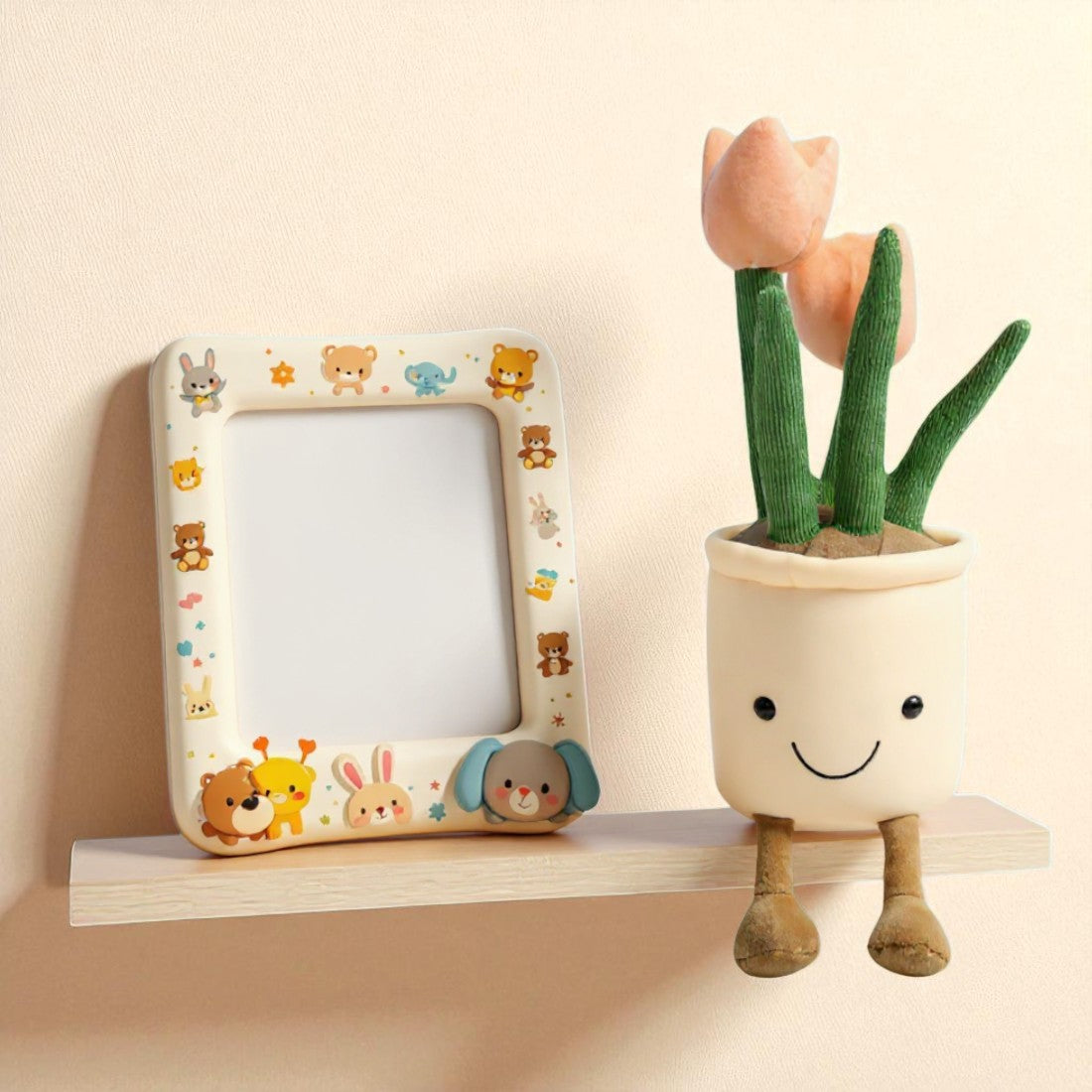 Kawaii plant knuffel tulpen in pot