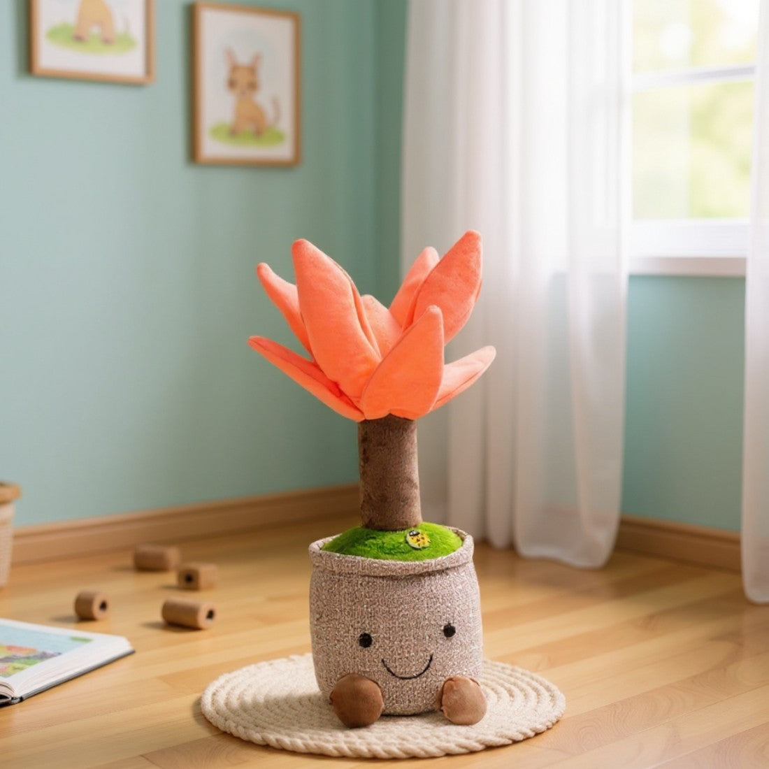 Kawaii plant knuffel yucca in pot