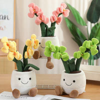 Kawaii plant knuffel zachte kleurrijke orchidee