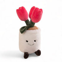 Kawaii plant knuffel pot met groen