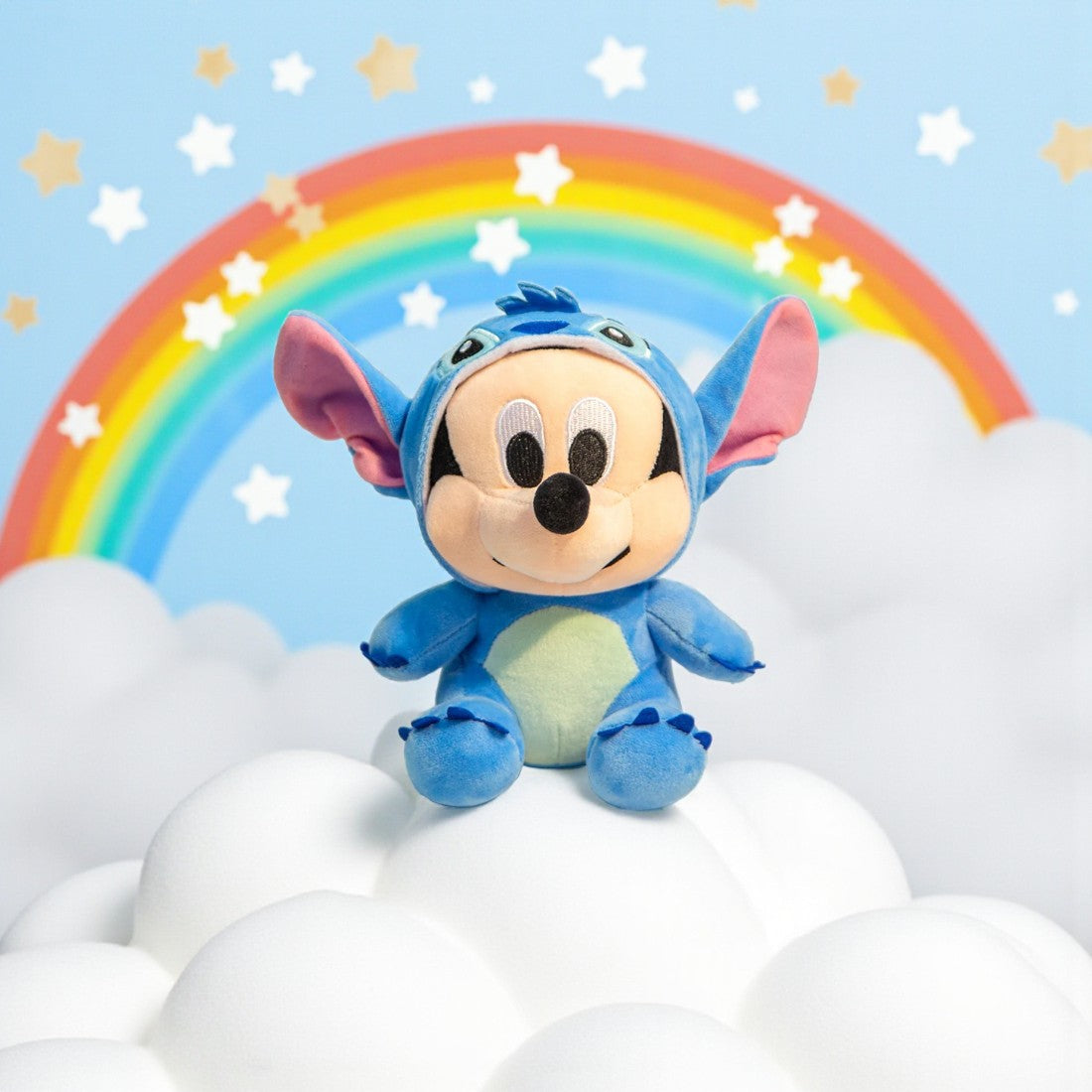 Disney baby Mickey knuffel verkleed als Stitch