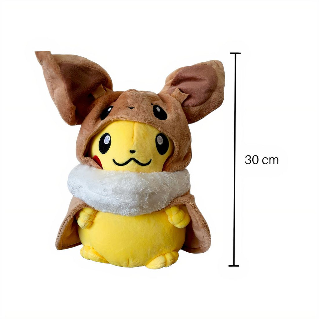 Pokémon knuffel - Pikachu verkleed als Eevee
