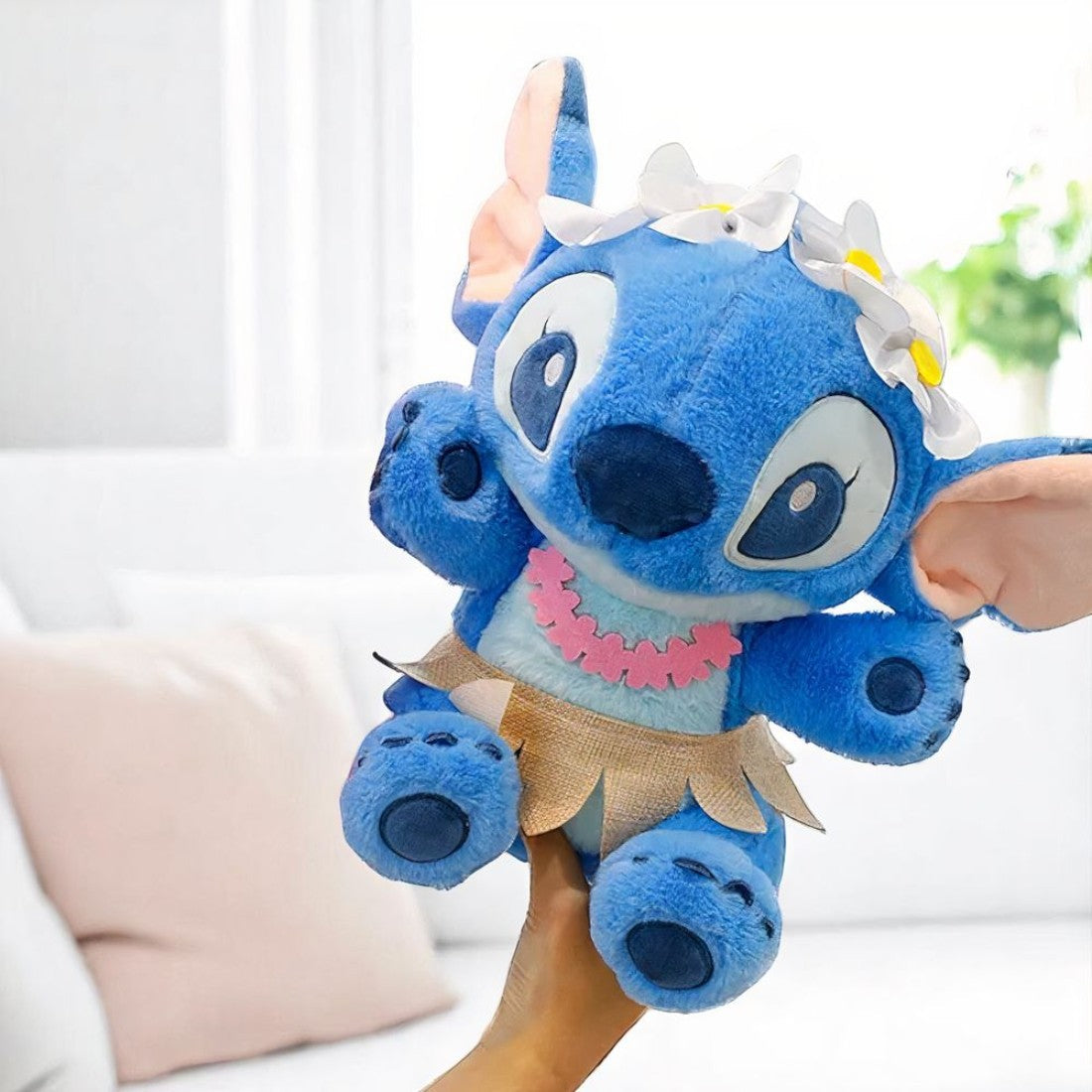 Stitch knuffel in Hawaii look
