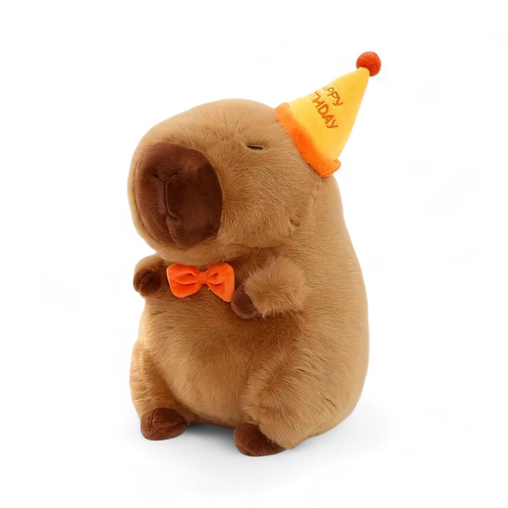 Capybara knuffel met feesthoedje