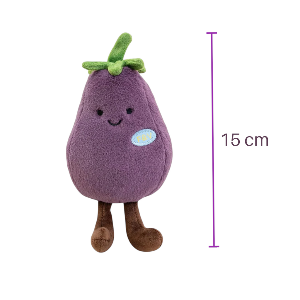 Kawaii groente knuffel ondeugende aubergine