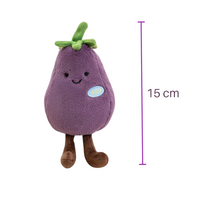 Kawaii groente knuffel ondeugende aubergine