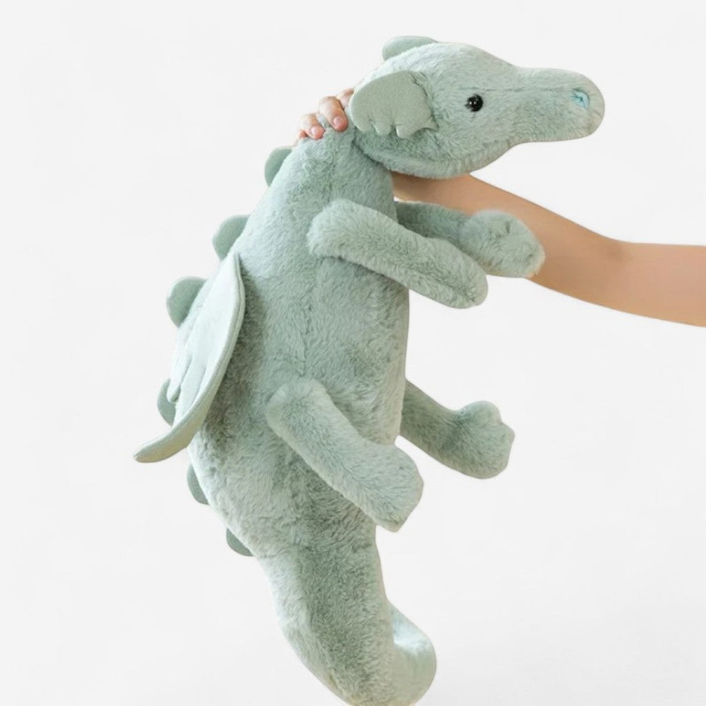 Draak knuffel in pastelkleuren