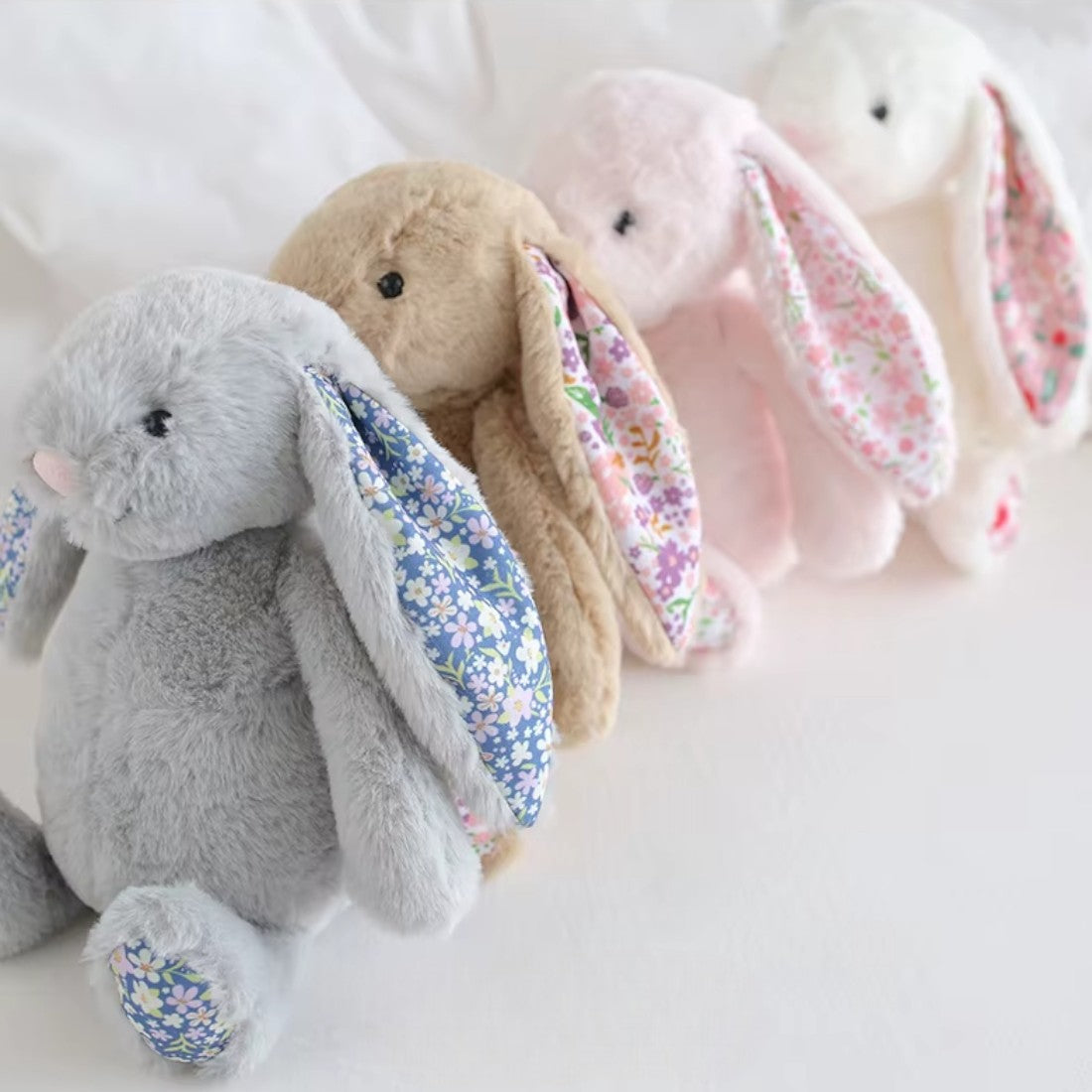 Konijn knuffel met Liberty print