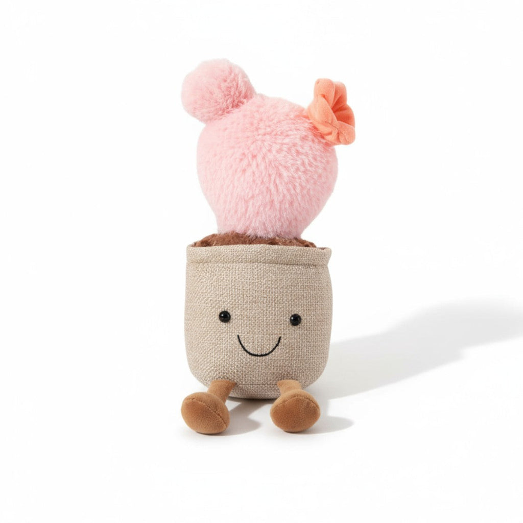 Kawaii plant knuffel bloeiende cactus