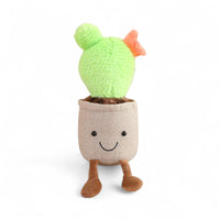 Kawaii plant knuffel bloeiende cactus