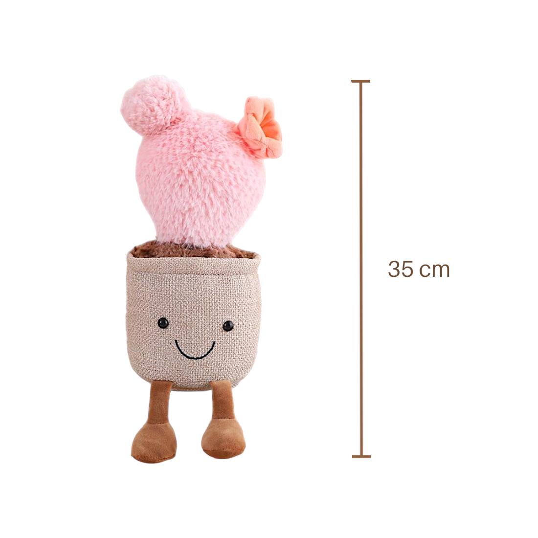 Kawaii plant knuffel bloeiende cactus