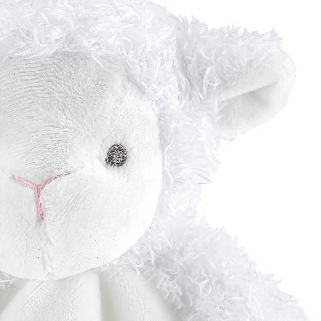 Wit schaap knuffeldoekje met speenhouder voor baby