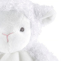 Wit schaap knuffeldoekje met speenhouder voor baby