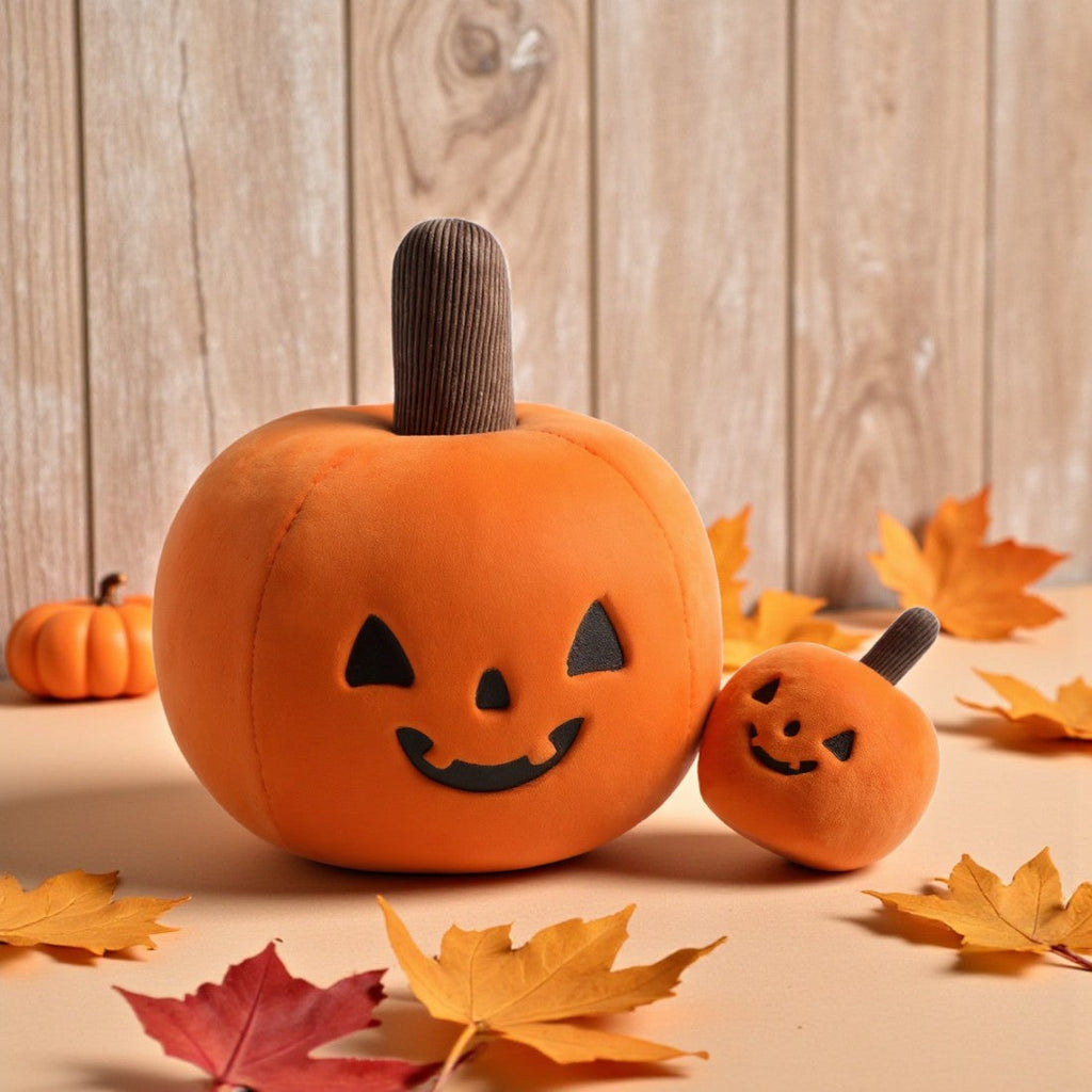 Zachte Halloween pompoen knuffel