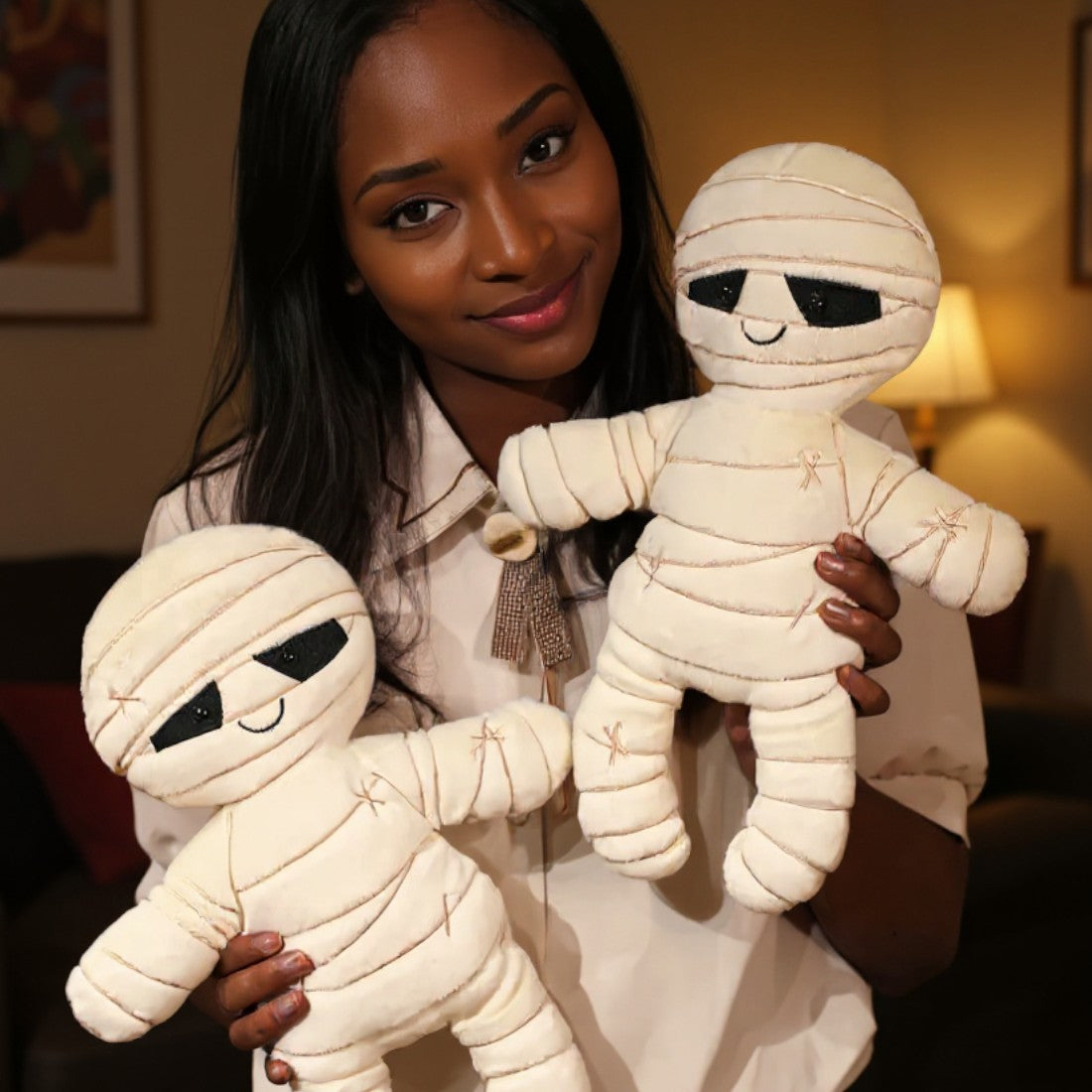 Schattige Halloween mummie knuffel