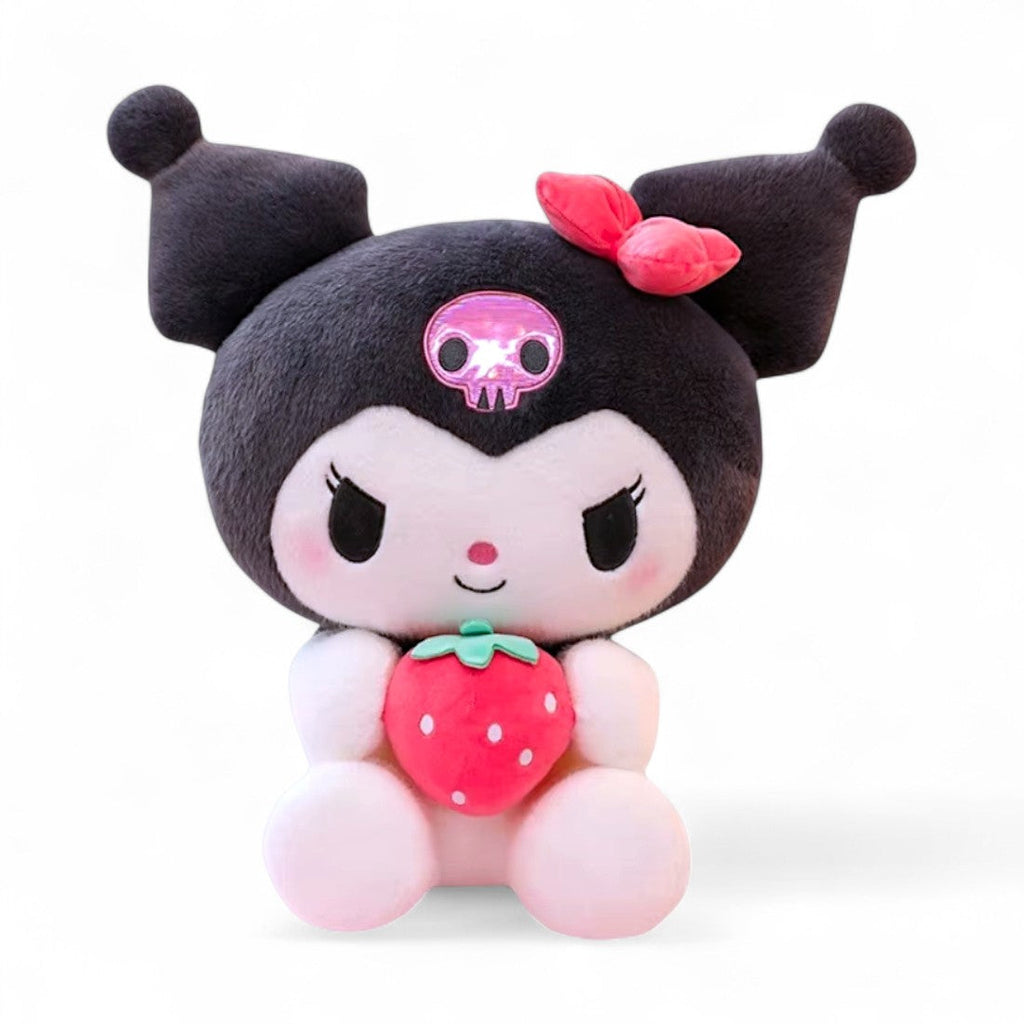 Kawaii Kuromi knuffel met aardbei