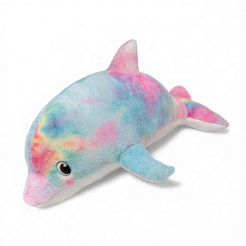 Reusachtige regenboog dolfijn knuffel