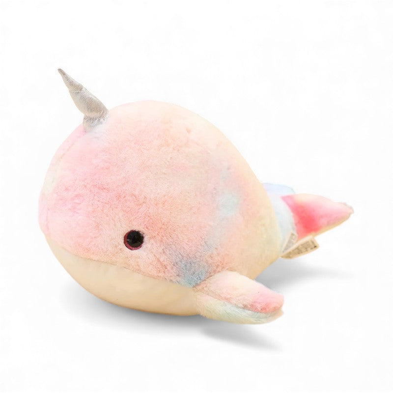 Sprookjesachtige pastel narwal knuffel