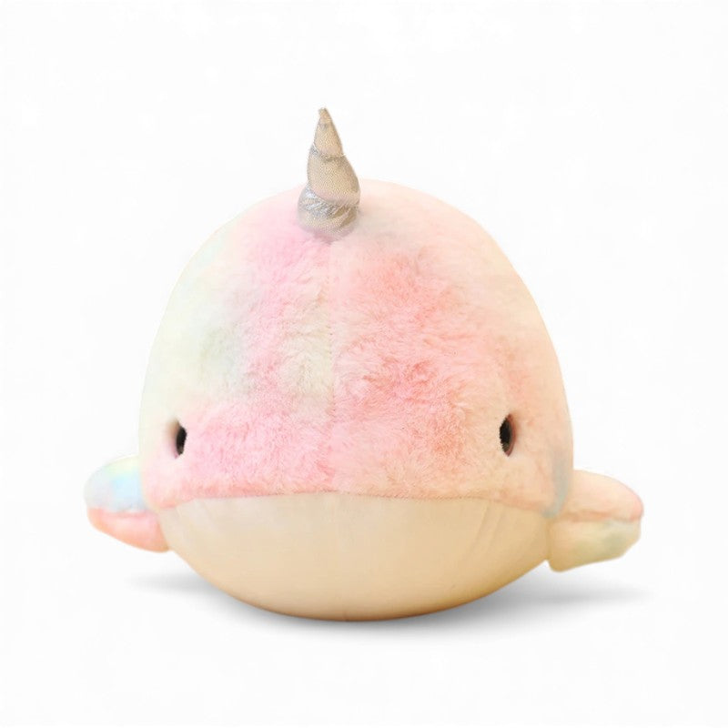 Sprookjesachtige pastel narwal knuffel