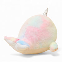 Sprookjesachtige pastel narwal knuffel