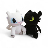 Light Fury draak knuffel met grappige uitdrukking