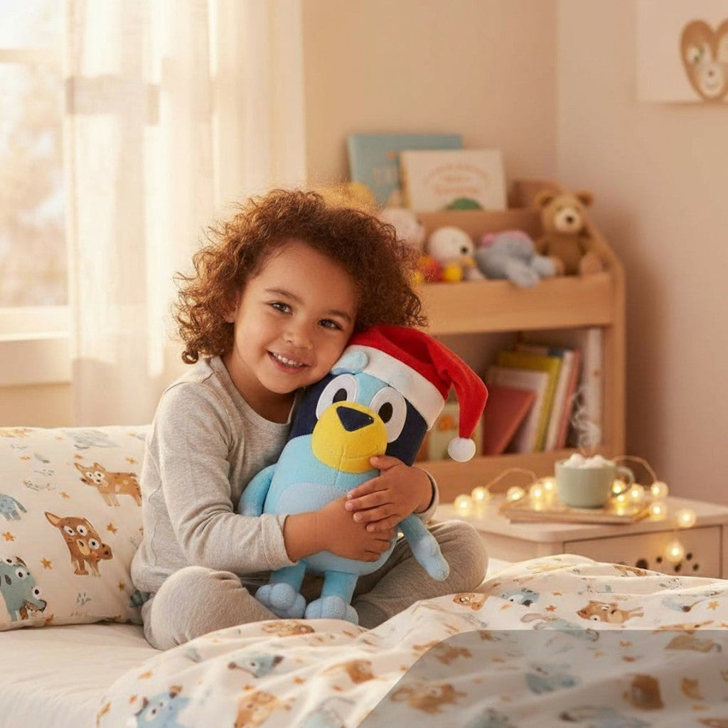 Bluey knuffel kerstversie