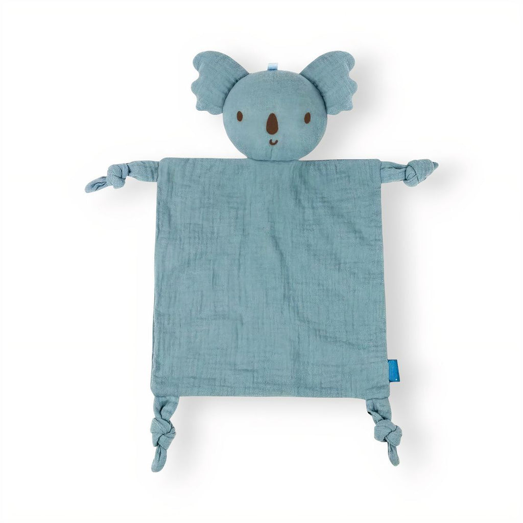 Blauw koala knuffeldoekje van katoenen gaas