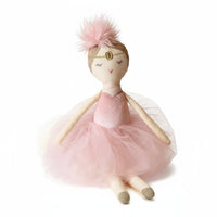 Prima ballerina pop knuffel in roze jurk
