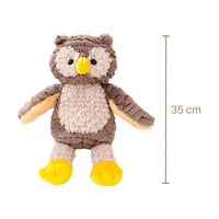 Grijs-gele uil knuffel