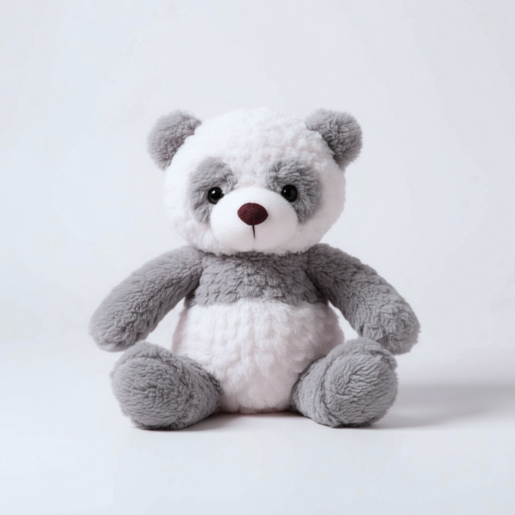 Superzachte grijze panda knuffel