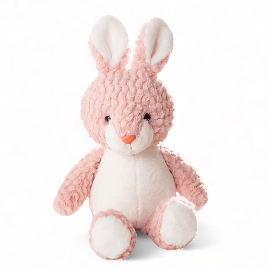 Klein roze-wit konijn knuffel