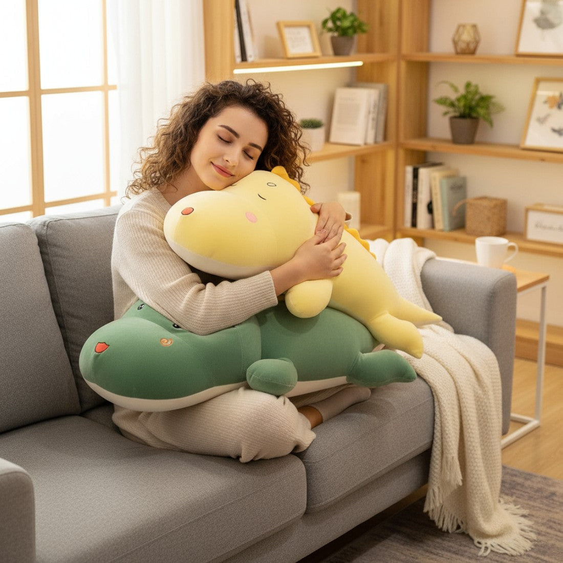 XXL dino knuffel om te knuffelen