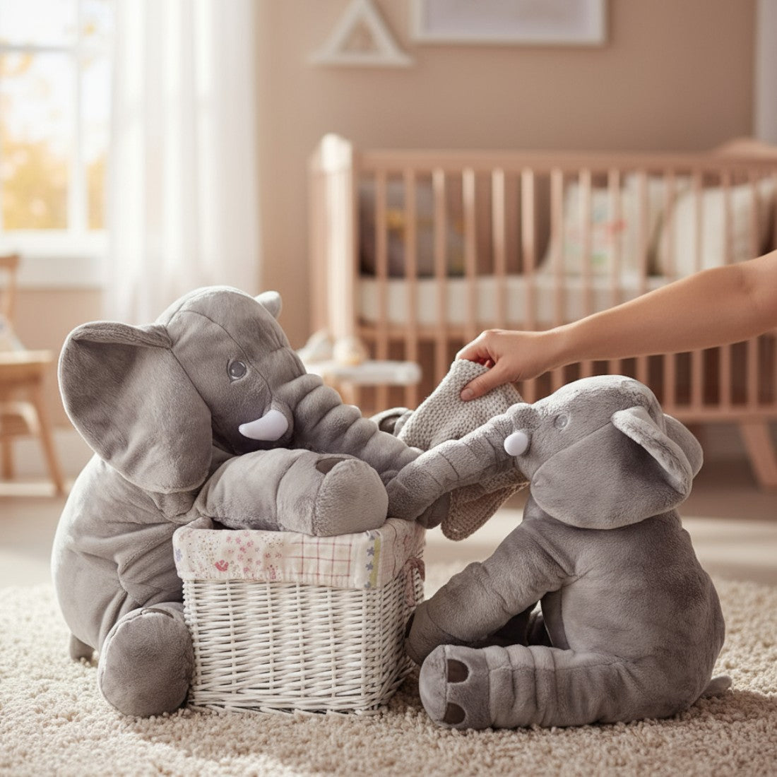 Zachte grijze olifant knuffel 40 cm