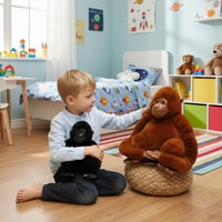 Mensaap knuffel: orang-oetan en gorilla