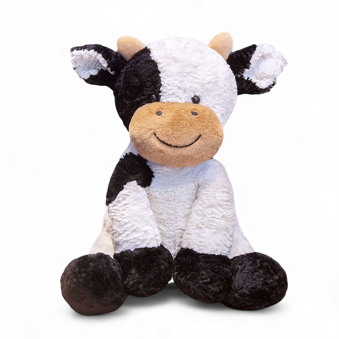 Koe knuffel met lieve glimlach