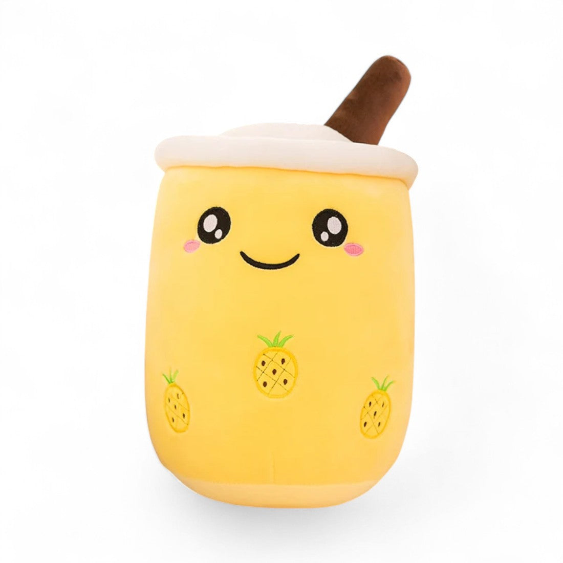 Kawaii bubble milk tea knuffel ananas