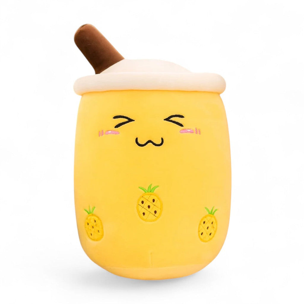 Kawaii bubble milk tea knuffel ananas