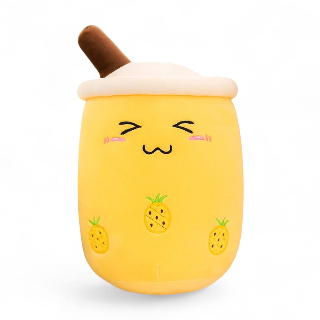 Kawaii bubble milk tea knuffel ananas