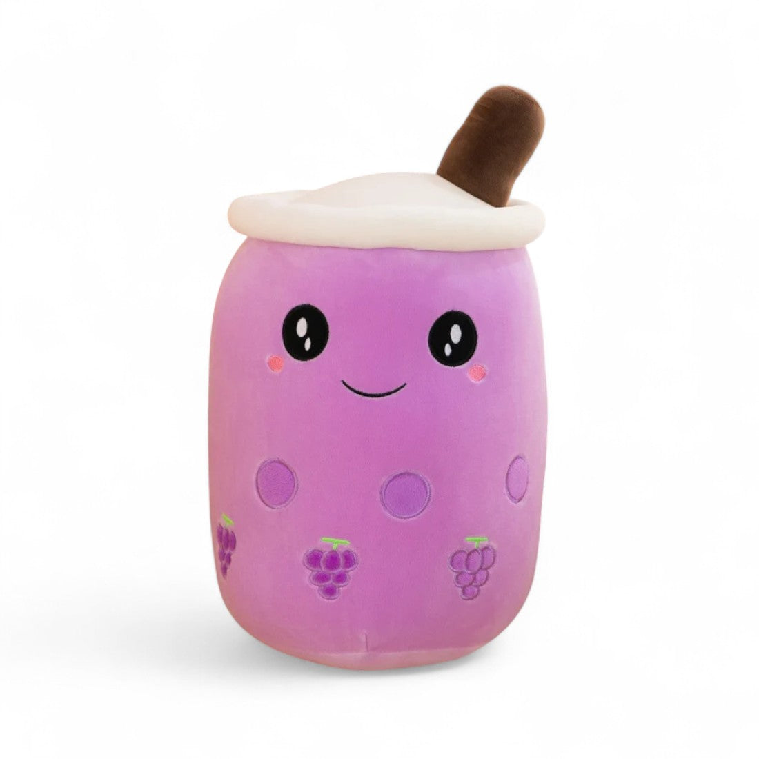 Kawaii bubble milk tea knuffel druif
